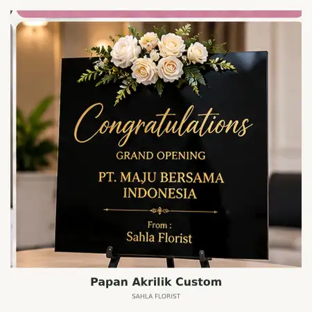 Papan Bunga Akrilik Pesawaran